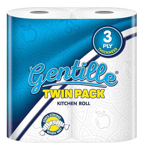 Gentille 3ply Kitchen Rolls Twin Pack
