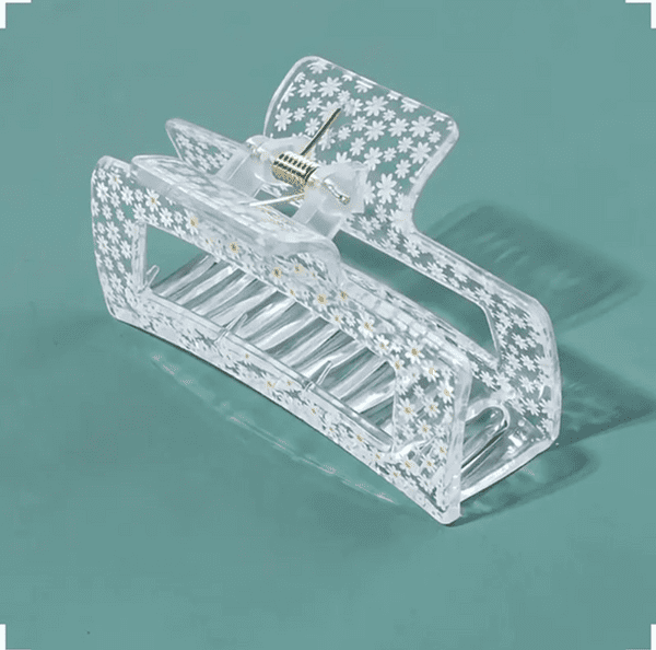 Hair Clamp Clear Flower