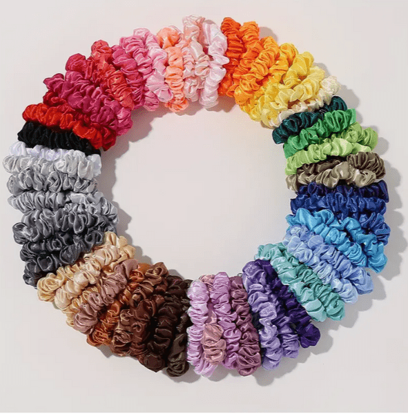 Hair Scrunchie Colours 1x6 assorted colours