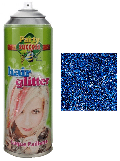 Party Success Glitter Hairspray Blue
