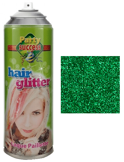 Party Success Glitter Hairspray Green