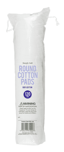 Round Cotton Cosmetic Pads (approx. 120 pads)