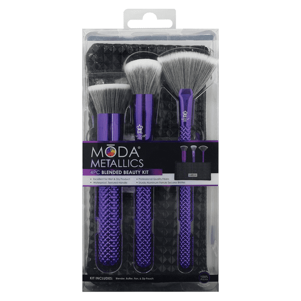 Royal Langnickel Moda Metallics 4pc Blended Beauty Kit