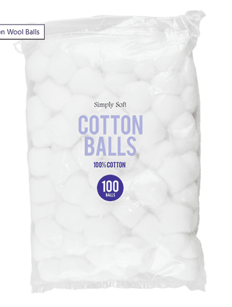 Simply Soft Cotton Wool Balls 100