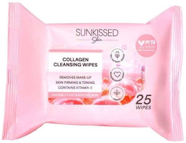 Sunkissed Face Wipes Collagen Cleansing Wipes