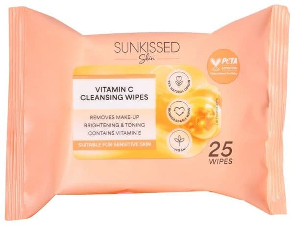 Sunkissed Face Wipes Vitamin C Cleansing Wipes