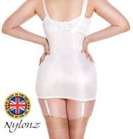 'Wear Your Own Bra' Corselette / Full Girdle - 6 Strap White