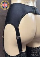 6 Strap CLASSIC Suspender Belt Black