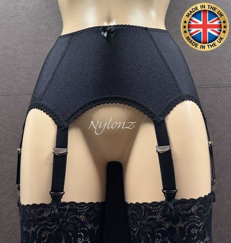 6 Strap CLASSIC Suspender Belt Black