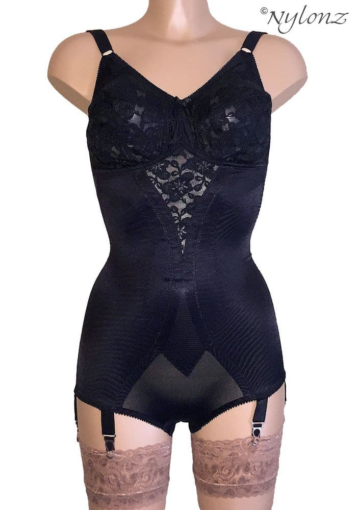 6 Strap PANTY Corselette / Full Girdle Black