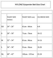 6 Strap 'Pull On' Powermesh Suspender Belt Black