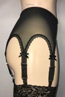 8 Strap Luxury Pull On Suspender Belt Black