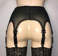 8 Strap Luxury Pull On Suspender Belt Black