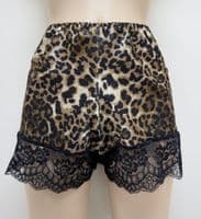 Classic Satin Leopard French Knickers