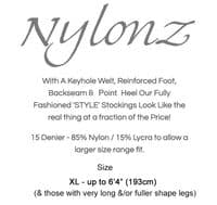 Fully Fashioned 'STYLE' Point Heel Stockings XL