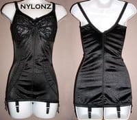 Multi Suspender Strap Classic Corselette / Full Girdle - Black