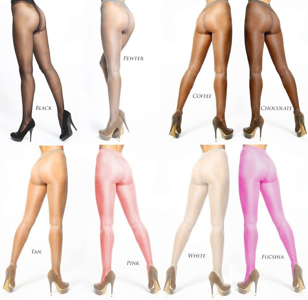 NYLONZ Gloss Sheer to Waist  CROTCHLESS Tights / Pantyhose
