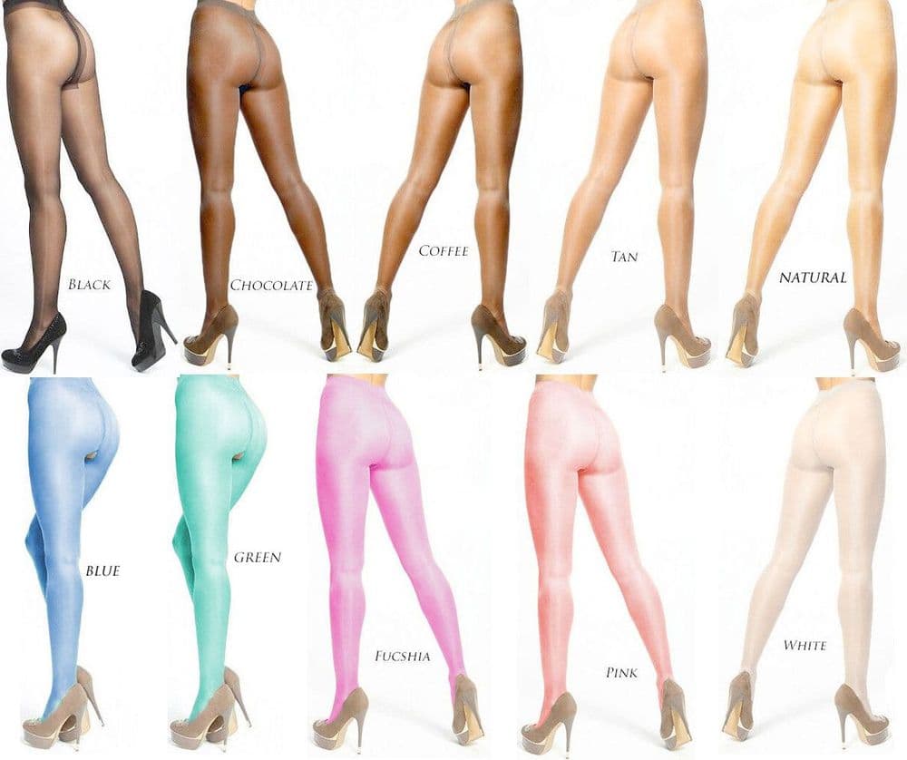 NYLONZ Gloss Sheer to Waist  CROTCHLESS Tights / Pantyhose
