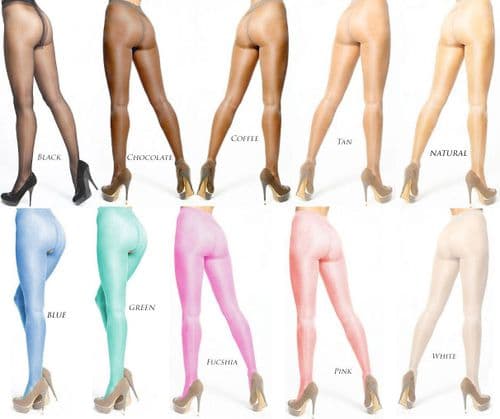 NYLONZ Gloss Sheer to Waist  CROTCHLESS Tights / Pantyhose