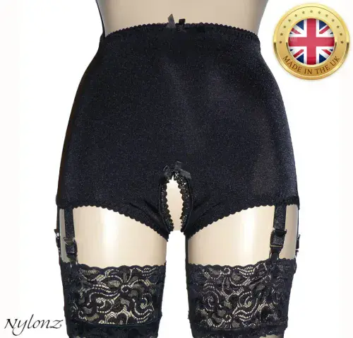 Plain Crotchless Girdle Black
