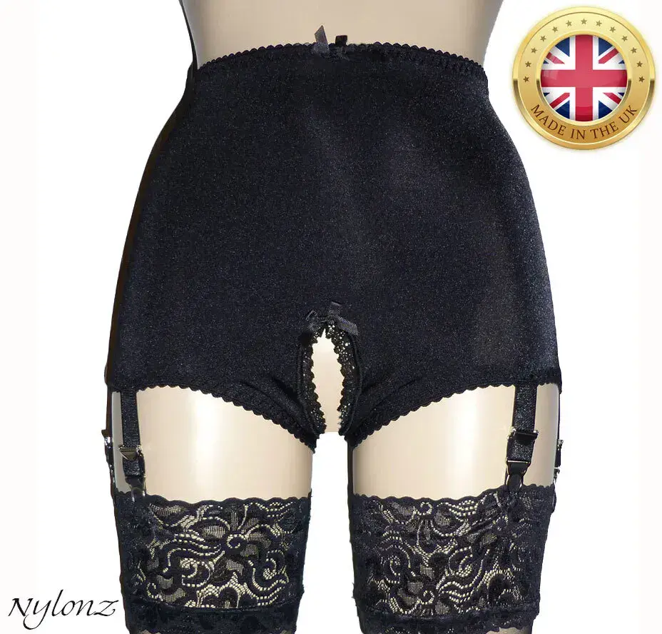 Plain Crotchless Girdle Black