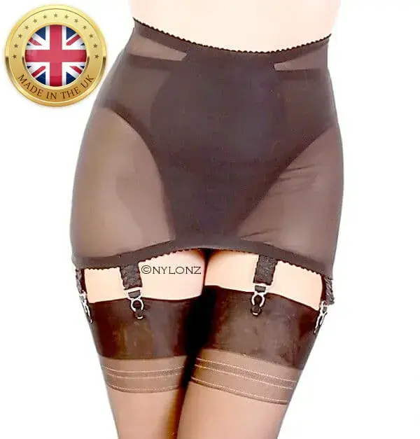 Powermesh Girdle Black 6 Suspenders