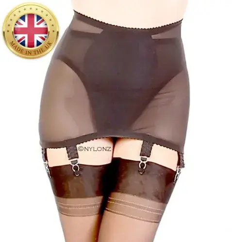 Powermesh Girdle Black 6 Suspenders