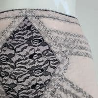 Rago 1357 6 Strap Open Bottom Girdle - Pink/Black