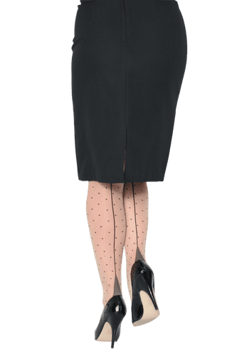 Touchable Dotty Seamed Tights / Pantyhose