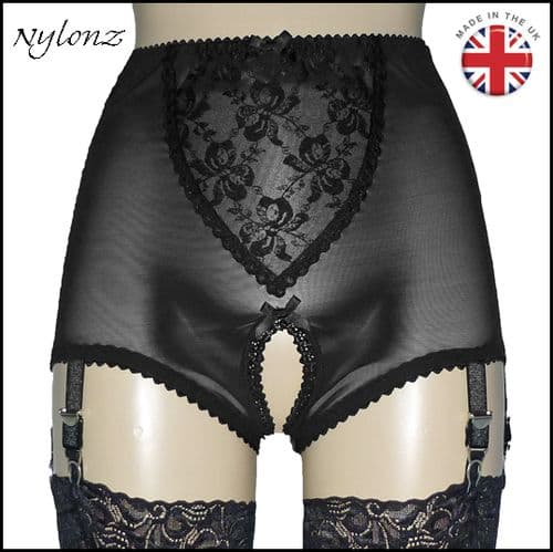 Viva Crotchless Girdle Black