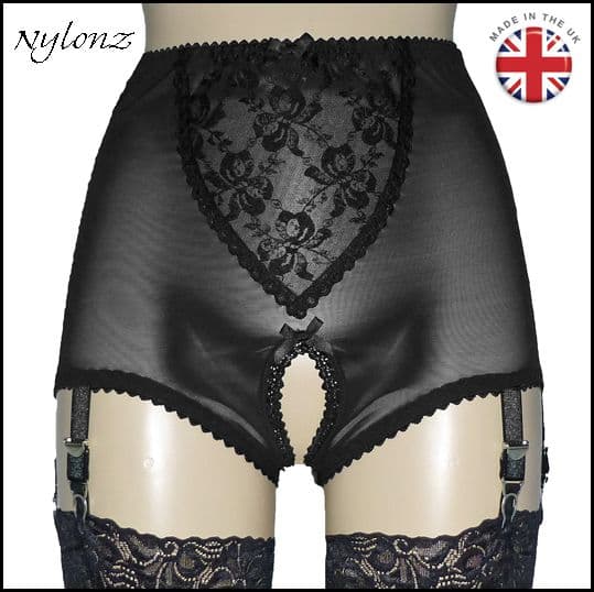 Viva Crotchless Girdle Black