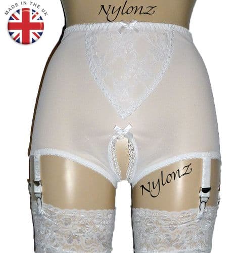Viva Crotchless Girdle White
