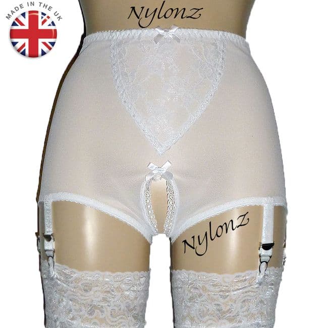 Viva Crotchless Girdle White