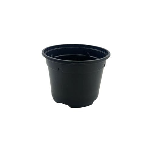 10.5 cm Black Short Plant Pot – Thermoformed Plastic Nursery Pot