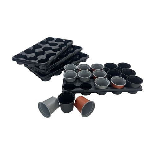 10.5 cm Plant Pot + Carry Tray Set – Practical, Portable Growing & Display System