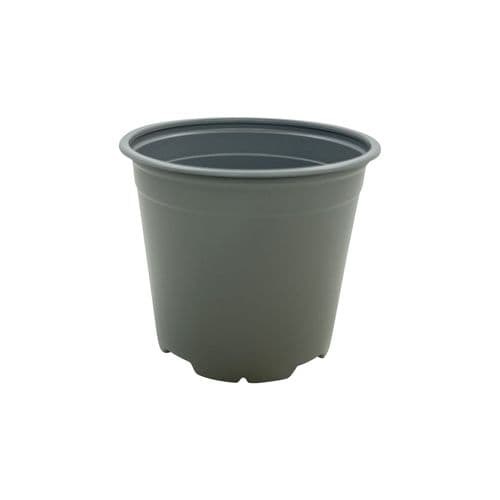 13 cm Grey Tall Plant Pot – Thermoformed Plastic Nursery Pot with Drainage