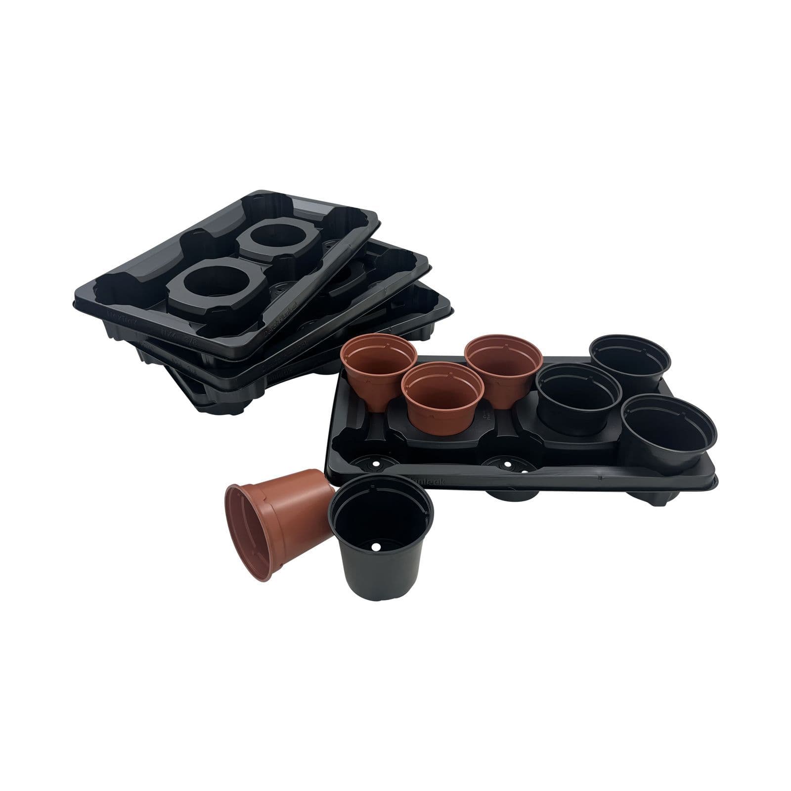 13 cm Plant Pot Carry Tray Set Durable Portable Growing & Display System