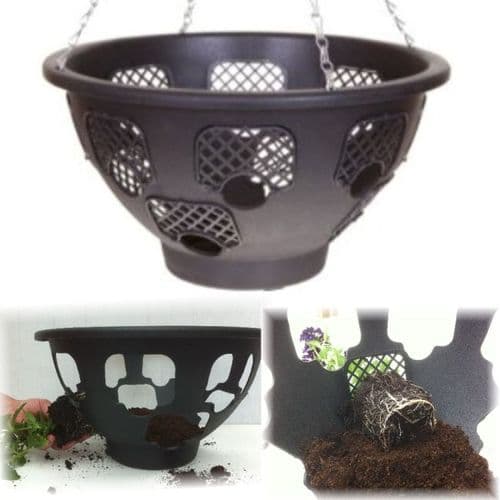 14" Easy Fill Hanging Basket – Front-Plant, Water-Reservoir Hanging Planter