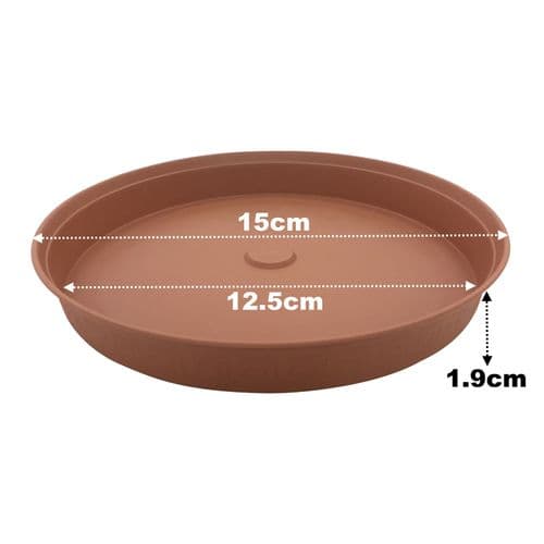 15 cm Plant Saucer – Sturdy Plastic Reservoir Tray for Medium Pots