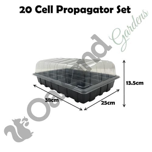 20-Cell Propagator Set – Seedling Propagation Kit with Clear Dome & Cell Tray