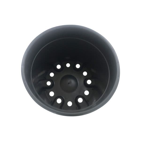 20 Litre Round Black Plant Pot – Heavy-Duty Injection-Moulded Plastic with Dual Drainage