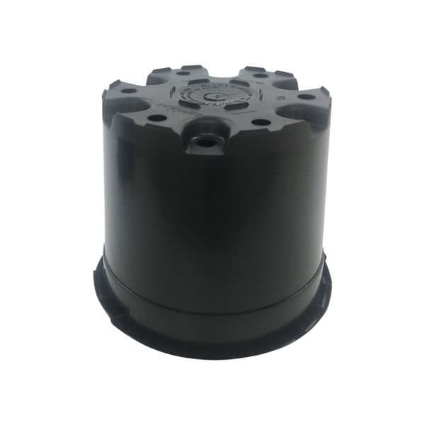 20 Litre Round Black Plant Pot – Heavy-Duty Injection-Moulded Plastic with Dual Drainage
