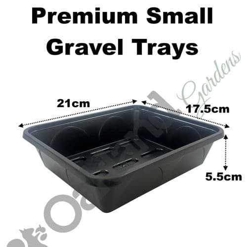 21 cm Small Gravel Tray (No Holes) – Solid Base Tray for Moisture Retention