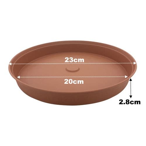 23 cm Plant Saucer – Plastic Reservoir Tray for Medium-Large Pots