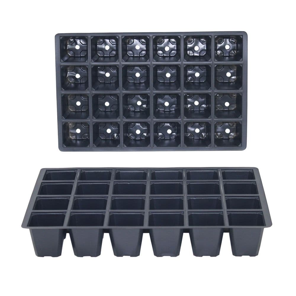 Cell Module Seed Tray Inserts 24 Cell Inserts Drainage Tray Inserts for Full-Size Seed Trays