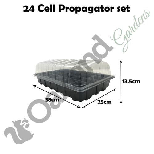 24-Cell Propagator Set – Seed Tray & Clear Dome for Controlled Germination