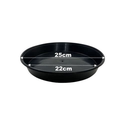 25 cm Plant Saucers – Deep Plastic Reservoir Trays for Pots