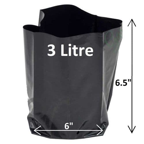 3 Litre Poly Pot – Durable, Recyclable Polythene Grow Pot with Pre-Cut Drainage