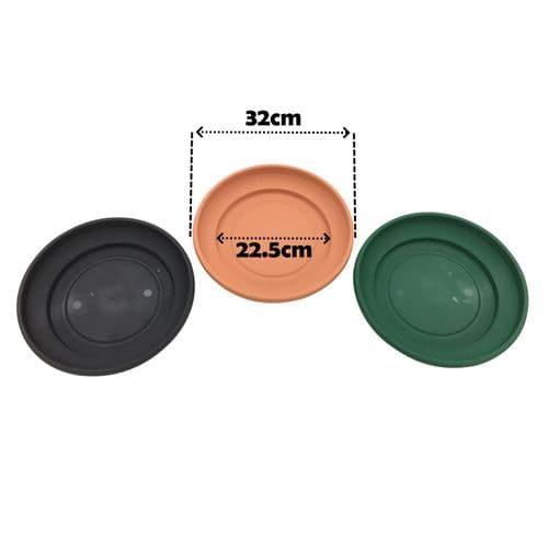 32 cm Plant Saucer – Robust Plastic Reservoir Tray for Substantial Containers