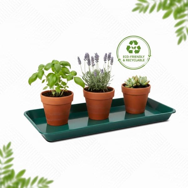 35 cm Mini Windowsill Tray – Shallow Plastic Drain & Display Tray
